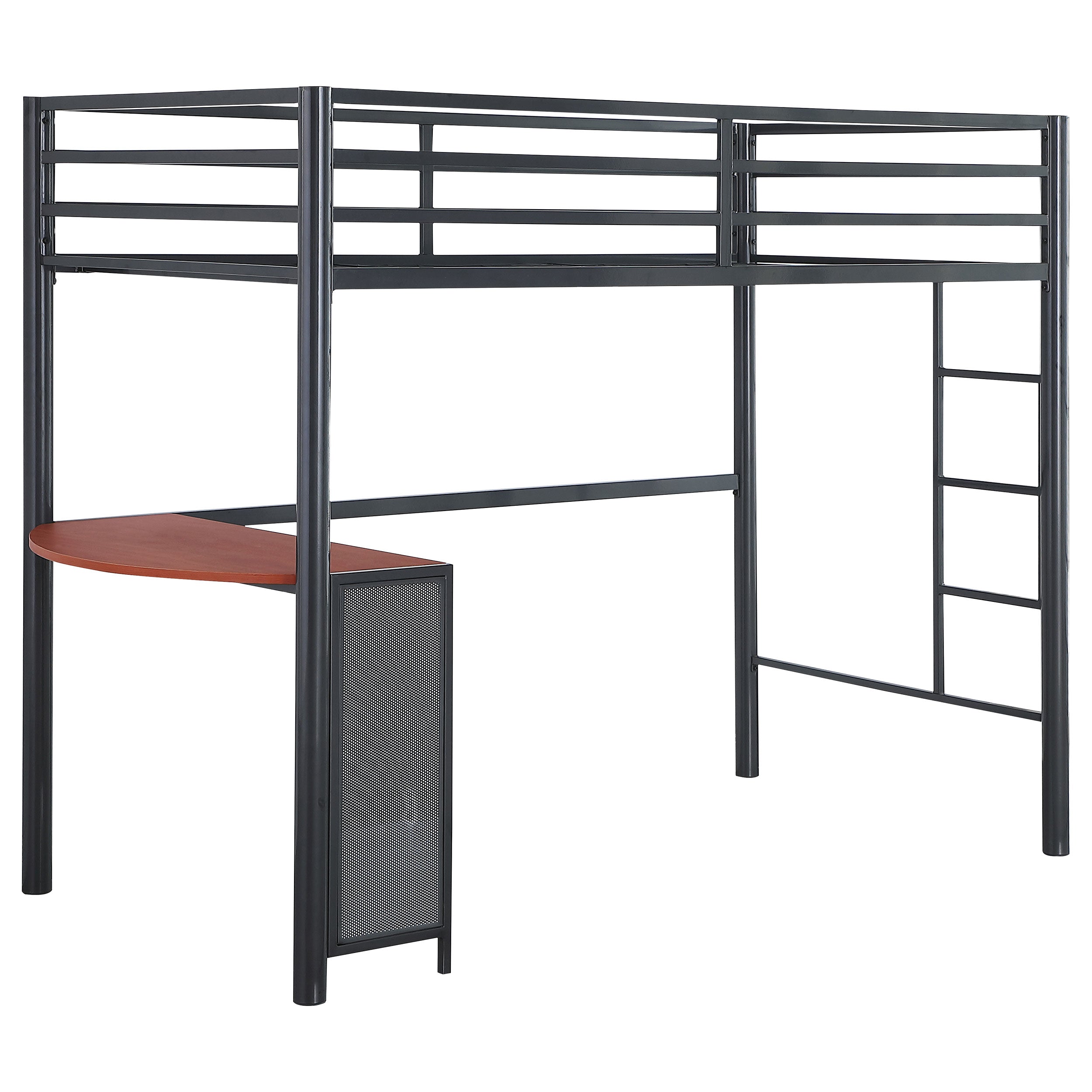 Orleans Furniture - Coaster - Fisher Twin Workstation Loft Bed Gunmetal - 460229