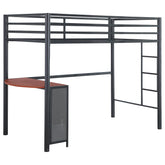 Orleans Furniture - Coaster - Fisher Twin Workstation Loft Bed Gunmetal - 460229