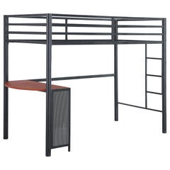 Orleans Furniture - Coaster - Fisher Twin Workstation Loft Bed Gunmetal - 460229