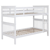 Orleans Furniture - Coaster - Chapman Wood Twin Over Twin Bunk Bed White - 460244N
