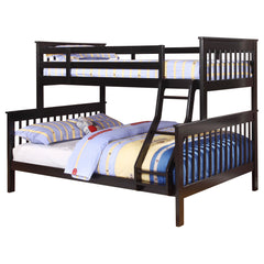 Orleans Furniture - Coaster - Chapman Wood Twin Over Full Bunk Bed Black - 460259