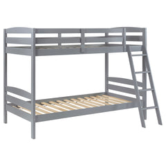 Orleans Furniture - Coaster - Rhea Wood Twin Over Twin Bunk Bed Grey - 460563T
