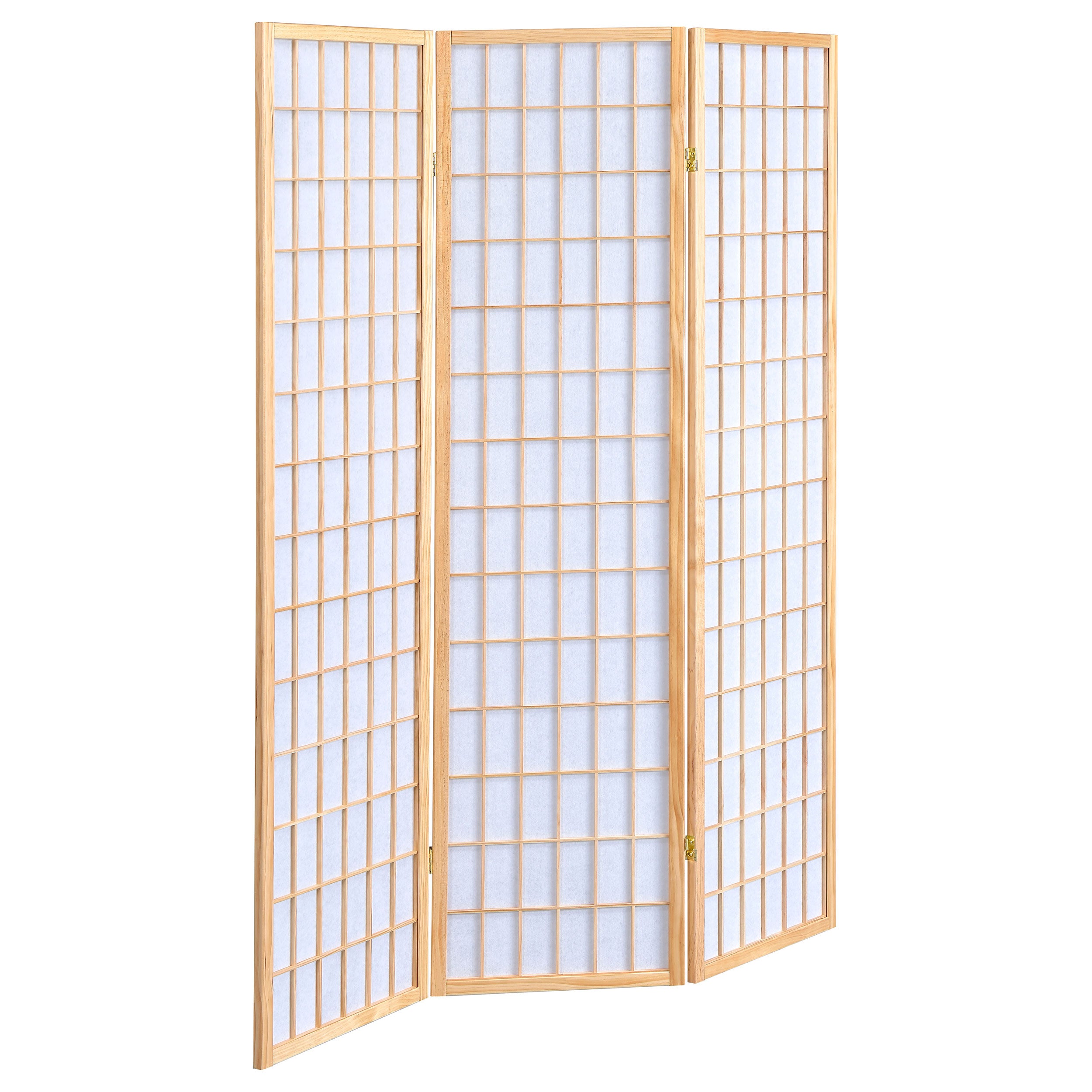 Orleans Furniture - Coaster - Carrie 3-Panel Room Divider Folding Shoji Screen Natural - 4621