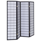 Orleans Furniture - Coaster - Roberto 4-Panel Room Divider Folding Shoji Screen Black - 4624