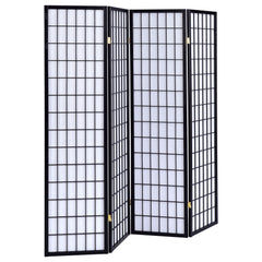 Orleans Furniture - Coaster - Roberto 4-Panel Room Divider Folding Shoji Screen Black - 4624