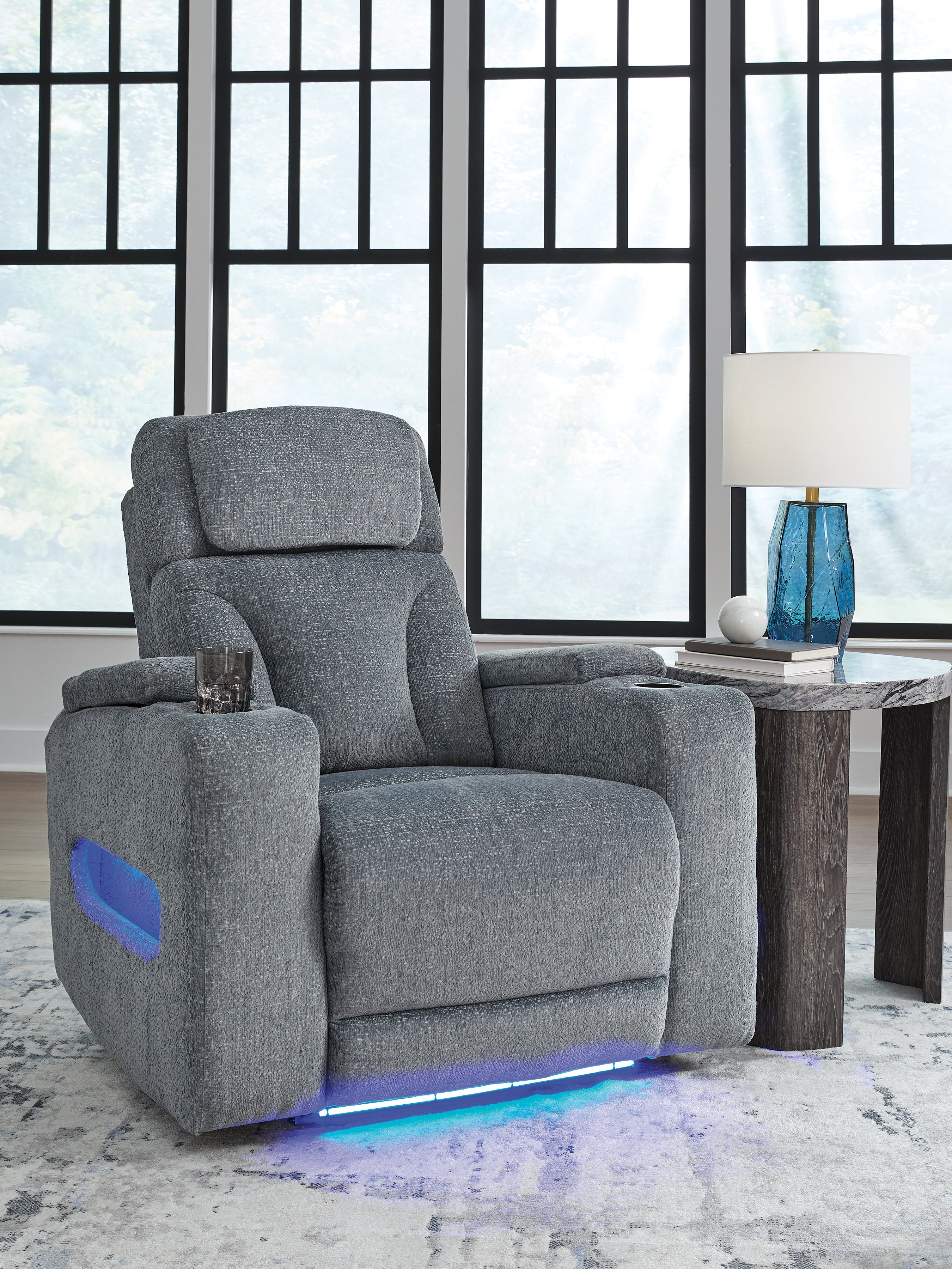 Orleans Furniture - Ashley Furniture - Studio Cave Living Room - PWR Recliner/ADJ Headrest / Steel - PC4980213