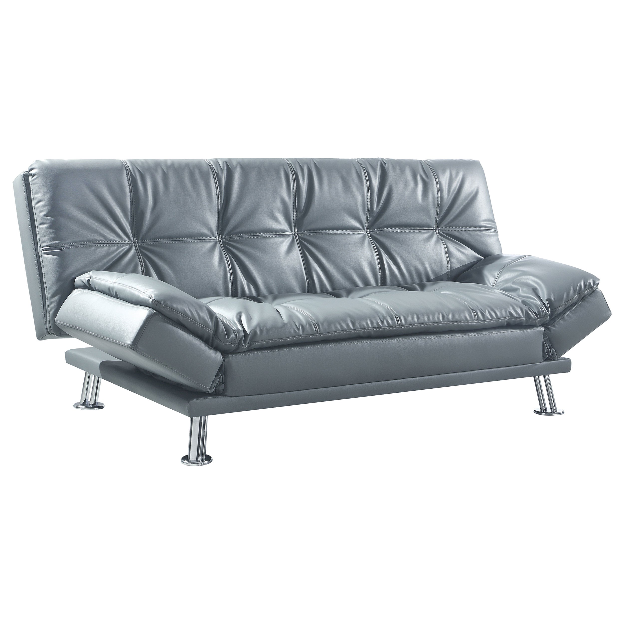 Orleans Furniture - Coaster - Dilleston Upholstered Tufted Convertible Sofa Bed Grey - 500096