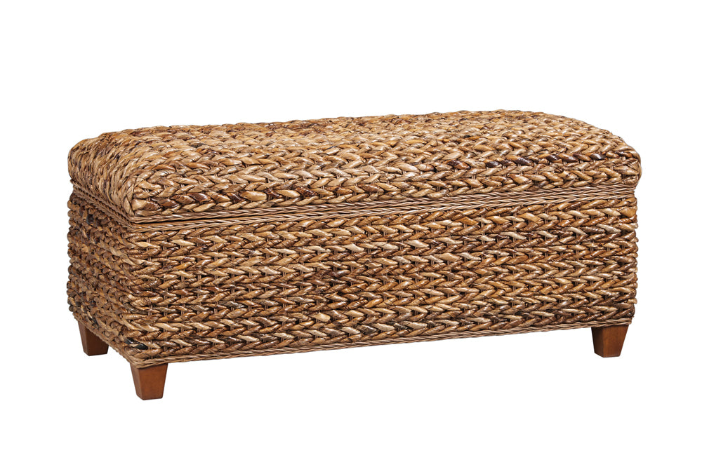 Orleans Furniture - Coaster - Laughton Hand-Woven Banana Leaf Storage Trunk Amber - 500215