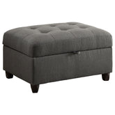 Orleans Furniture - Coaster - Stonenesse Rectangular Upholstered Storage Ottoman Grey - 500414