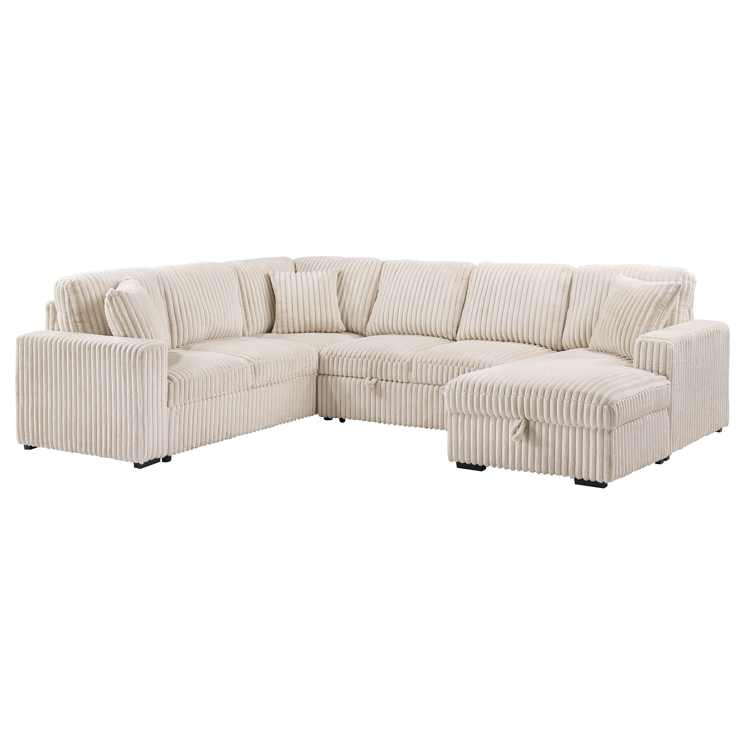 Orleans Furniture - Coaster - Devonshire Sleeper Sectional Sofa Storage Chaise Camel - 501205