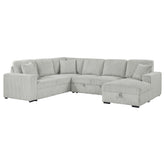 Orleans Furniture - Coaster - Devonshire Sleeper Sectional Sofa Storage Chaise Grey - 501208