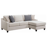 Orleans Furniture - Coaster - Mcloughlin Upholstered Sloped Arm Sectional Sofa Platinum - 501840