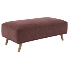 Orleans Furniture - Coaster - Elizabeth Corduroy Upholstered Ottoman Wine Red - 503959