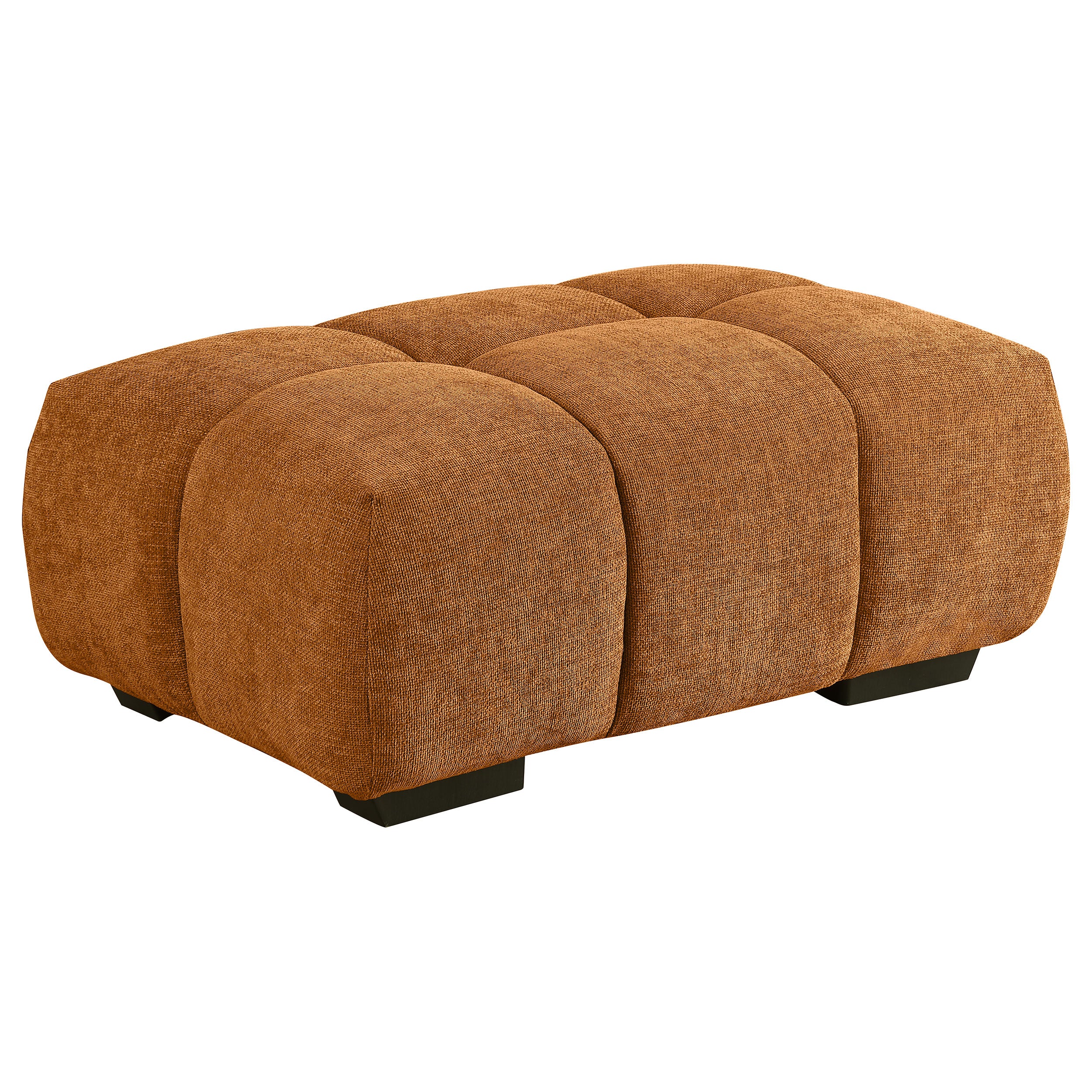 Orleans Furniture - Coaster - Camacho Rectangular Upholstered Tufted Ottoman Orange - 503974