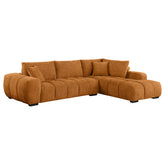 Orleans Furniture - Coaster - Camacho Upholstered Chaise Sectional Sofa Orange - 503975