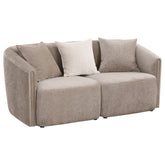 Orleans Furniture - Coaster - Townsend Chenille Upholstered Rolled Arm Loveseat Latte - 504755
