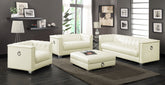 Orleans Furniture - Coaster - Chaviano 4-piece Upholstered Track Arm Sofa Set Pearl White - 505391-S4