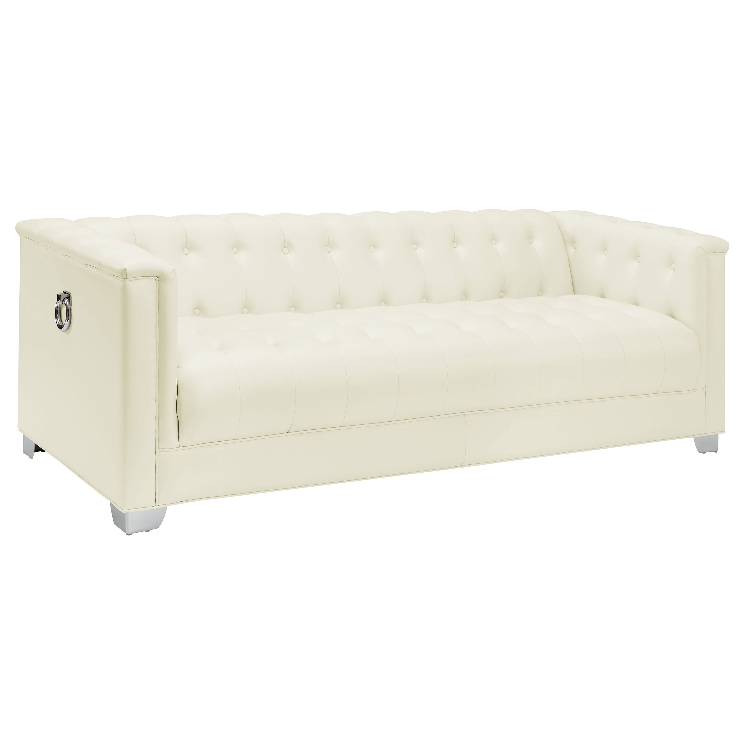 Orleans Furniture - Coaster - Chaviano Upholstered Track Arm Sofa Pearl White - 505391