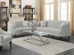 Orleans Furniture - Coaster - Avonlea 2-piece Upholstered Sloped Arm Sofa Set Grey Fabric - 505641-S2