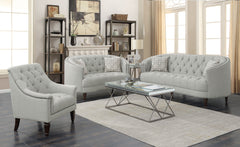 Orleans Furniture - Coaster - Avonlea 3-piece Upholstered Sloped Arm Sofa Set Grey Fabric - 505641-S3