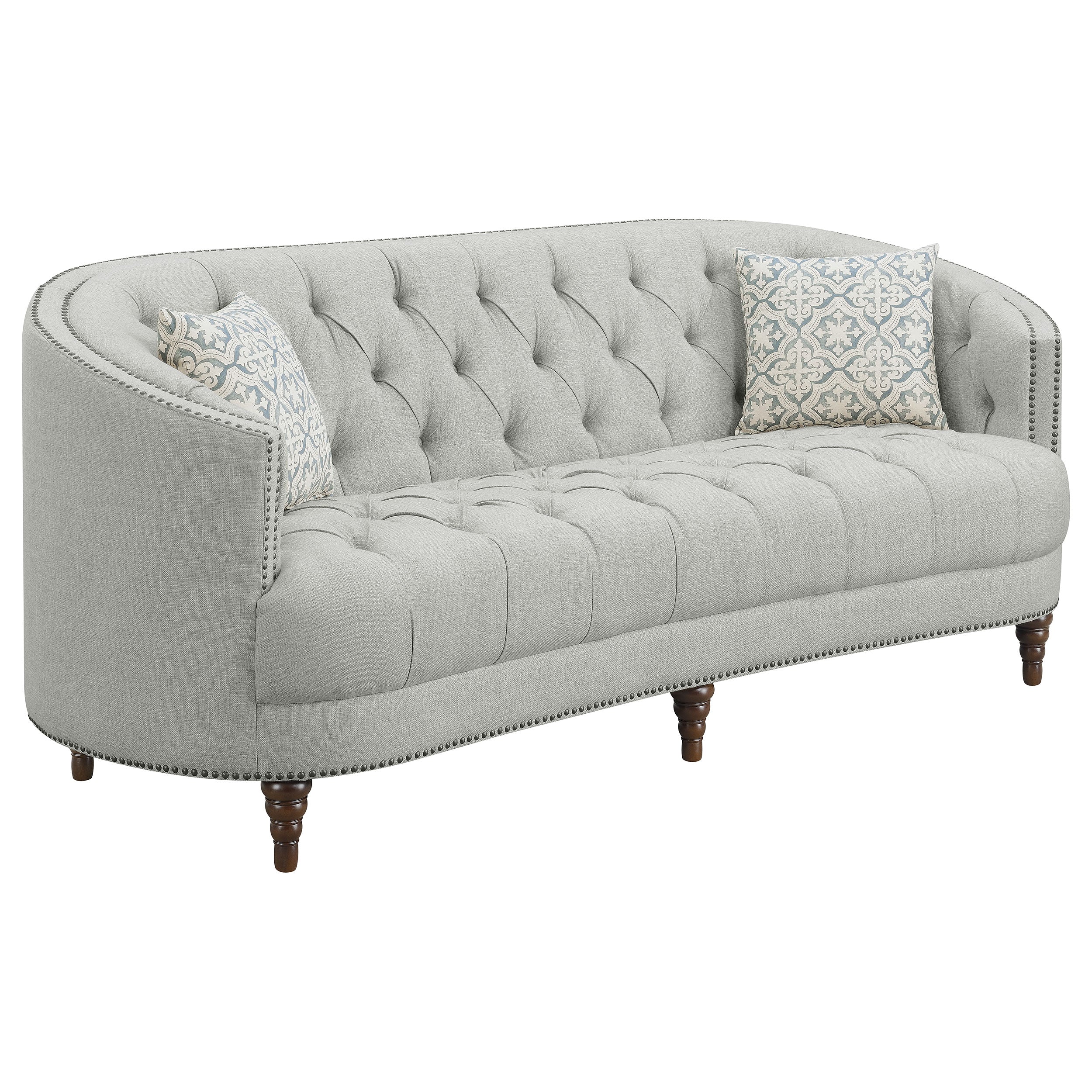 Orleans Furniture - Coaster - Avonlea Upholstered Sloped Arm Sofa Grey Fabric - 505641