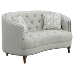 Orleans Furniture - Coaster - Avonlea Upholstered Sloped Arm Loveseat Grey Fabric - 505642