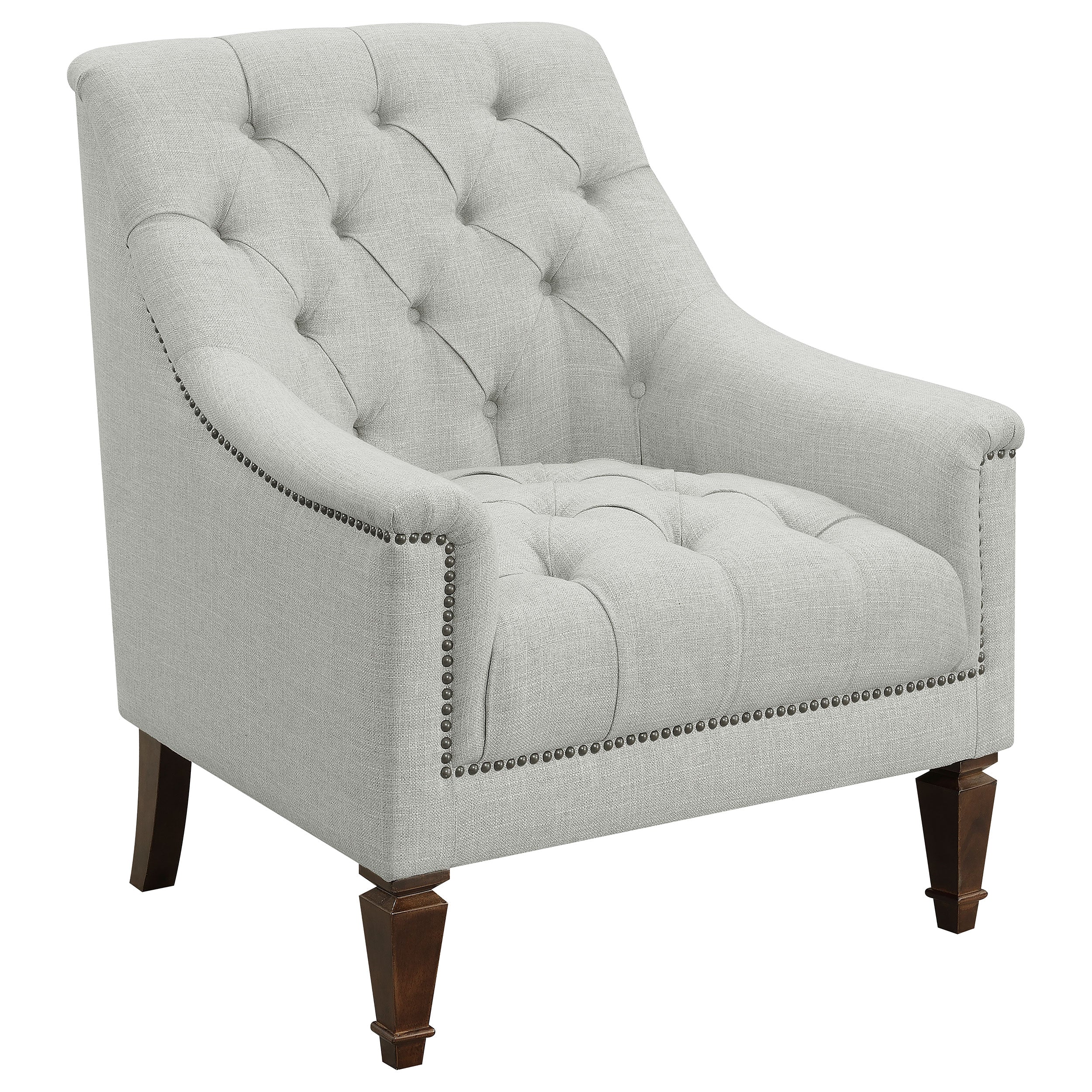 Orleans Furniture - Coaster - Avonlea Fabric Upholstered Sloped Arm Chair Grey Fabric - 505643