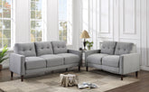 Orleans Furniture - Coaster - Bowen 2-piece Upholstered Track Arm Tufted Sofa Set Grey - 506781-S2