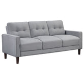 Orleans Furniture - Coaster - Bowen Upholstered Track Arm Tufted Sofa Grey - 506781