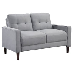 Orleans Furniture - Coaster - Bowen Upholstered Track Arm Tufted Loveseat Grey - 506782