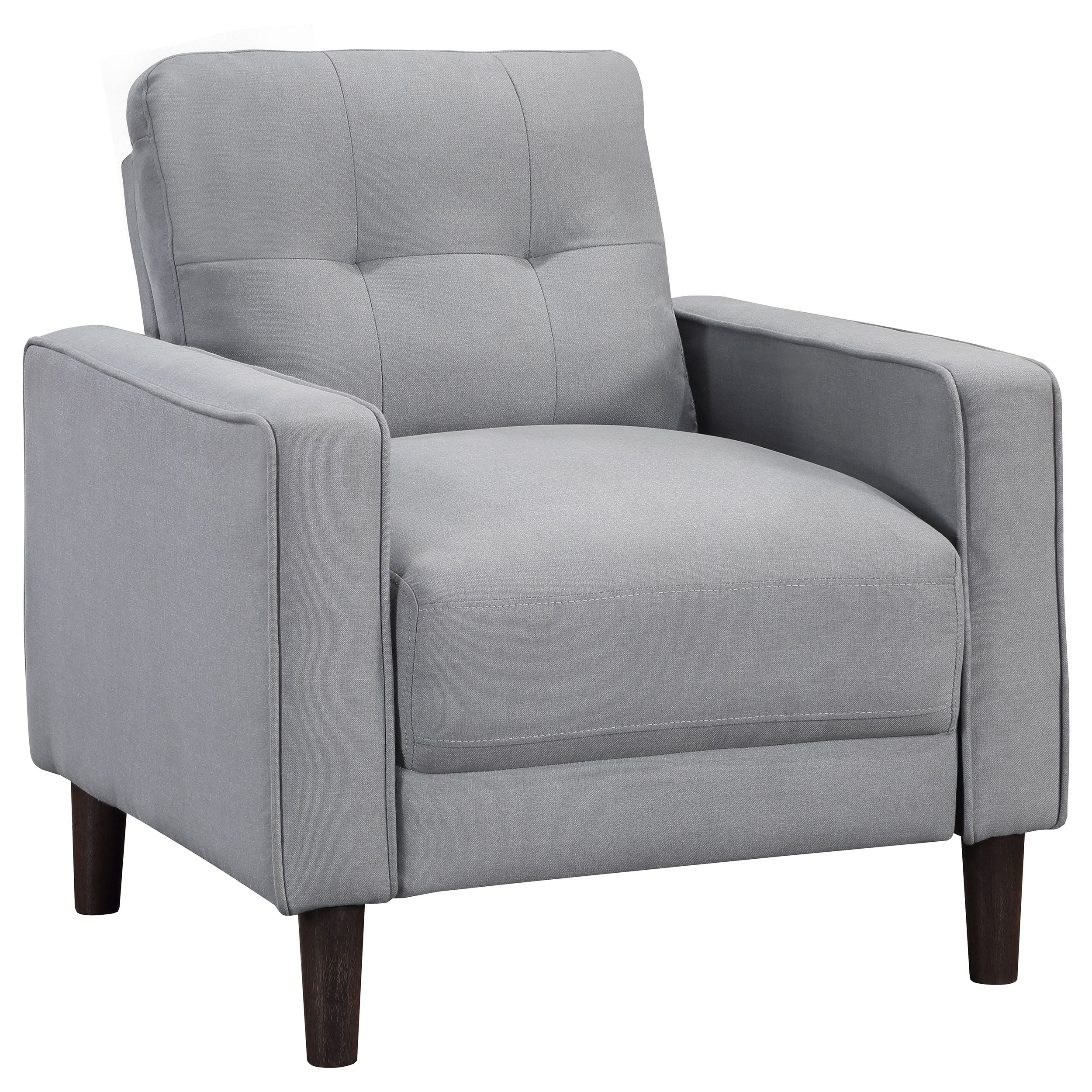 Orleans Furniture - Coaster - Bowen Upholstered Track Arm Tufted Accent Chair Grey - 506783