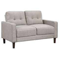 Orleans Furniture - Coaster - Bowen Upholstered Track Arm Tufted Loveseat Beige - 506786