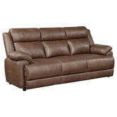 Orleans Furniture - Coaster - Ellington Upholstered Padded Arm Sofa Dark Brown - 508281