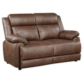Orleans Furniture - Coaster - Ellington Upholstered Padded Arm Loveseat Dark Brown - 508282