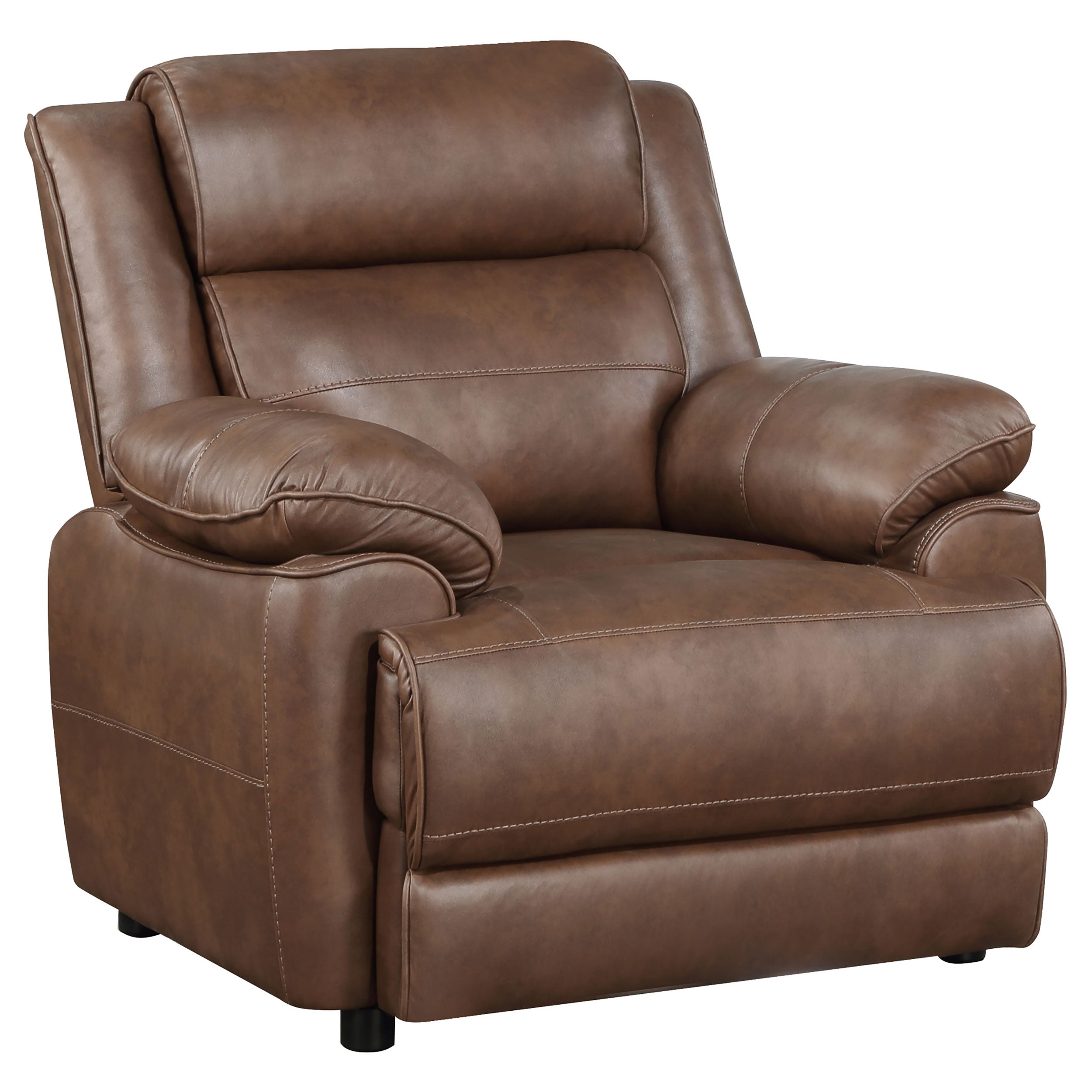 Orleans Furniture - Coaster - Ellington Upholstered Padded Arm Accent Chair Dark Brown - 508283