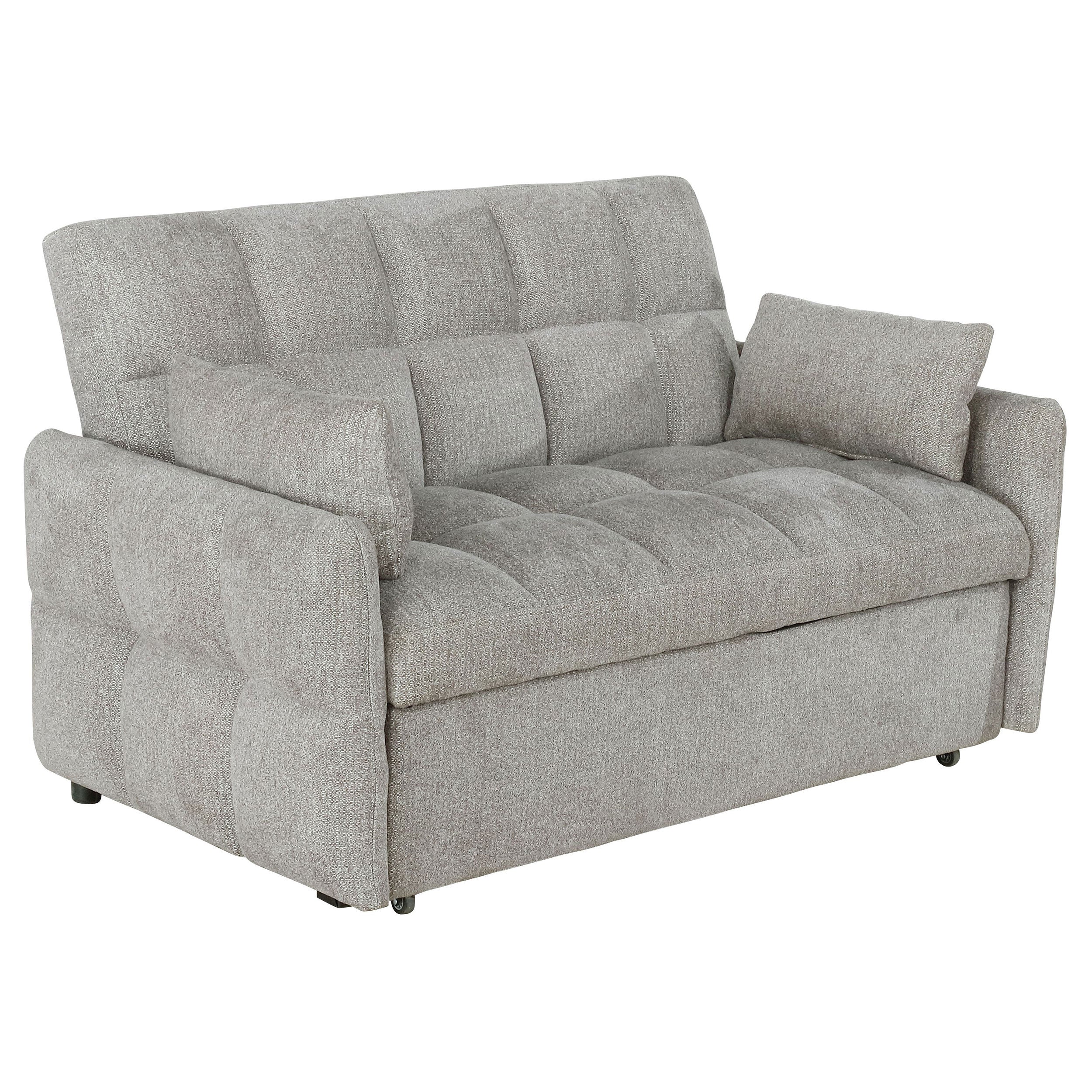 Orleans Furniture - Coaster - Cotswold Upholstered Convertible Sleeper Sofa Bed Light Grey - 508307