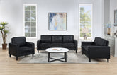 Orleans Furniture - Coaster - Ruth 3-piece Upholstered Track Arm Sofa Set Black - 508361-S3