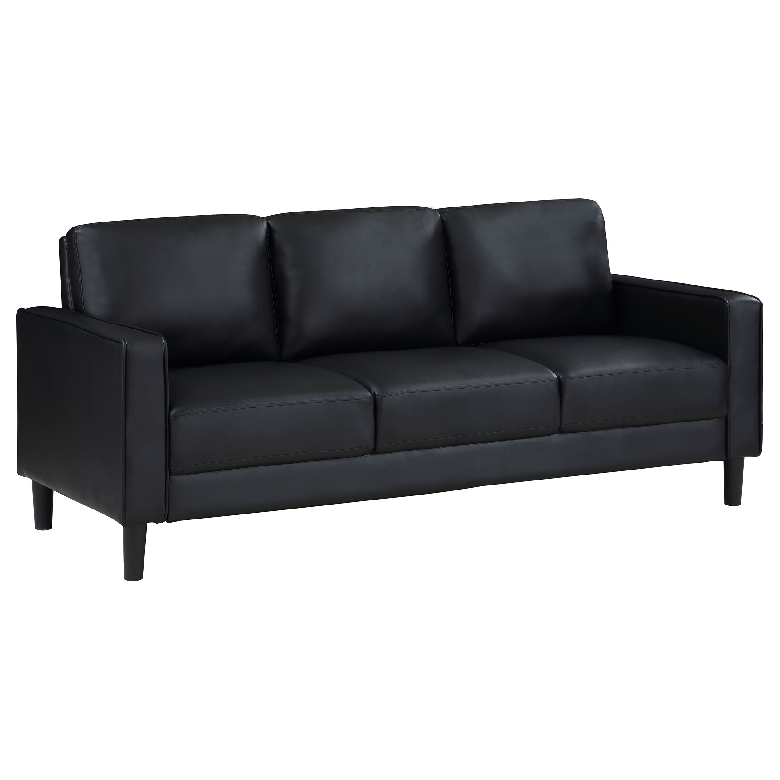 Orleans Furniture - Coaster - Ruth Upholstered Track Arm Sofa Black - 508361