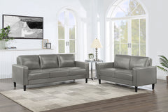 Orleans Furniture - Coaster - Ruth 2-piece Upholstered Track Arm Sofa Set Grey - 508365-S2