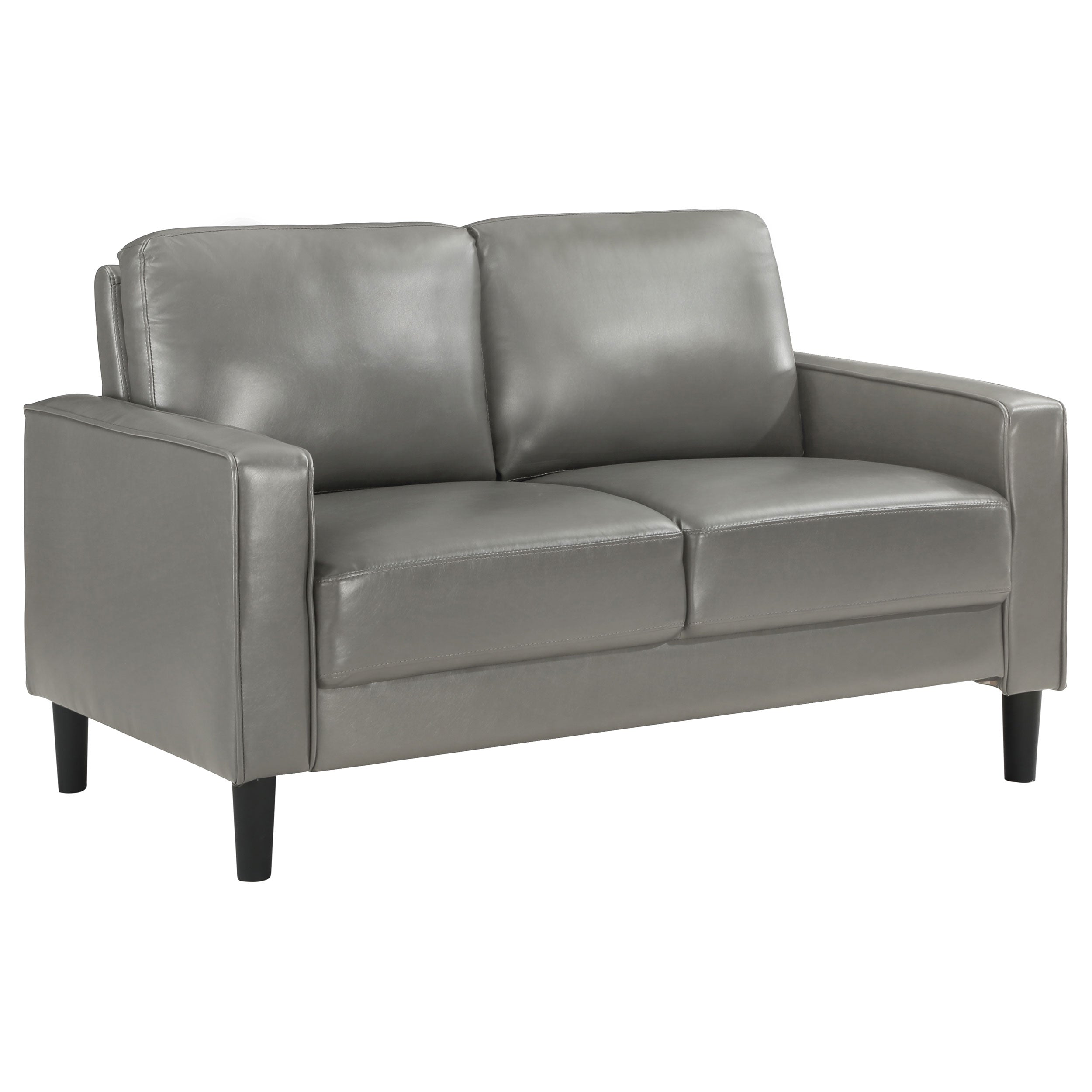 Orleans Furniture - Coaster - Ruth Upholstered Track Arm Loveseat Grey - 508366