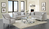 Orleans Furniture - Coaster - Avonlea 3-piece Upholstered Sloped Arm Sofa Set Grey Velvet - 508461-S3