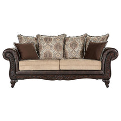 Orleans Furniture - Coaster - Elmbrook Upholstered Rolled Arm Sofa Brown - 508571