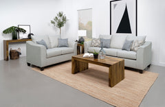 Orleans Furniture - Coaster - Salizar 2-piece Upholstered Flared Arm Sofa Set Sand - 508581-S2