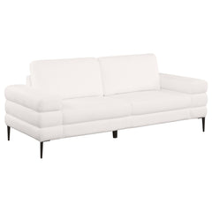 Orleans Furniture - Coaster - Jessel Chenille Upholstered Track Arm Sofa Ivory - 508801