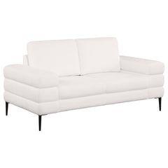 Orleans Furniture - Coaster - Jessel Chenille Upholstered Track Arm Loveseat Ivory - 508802