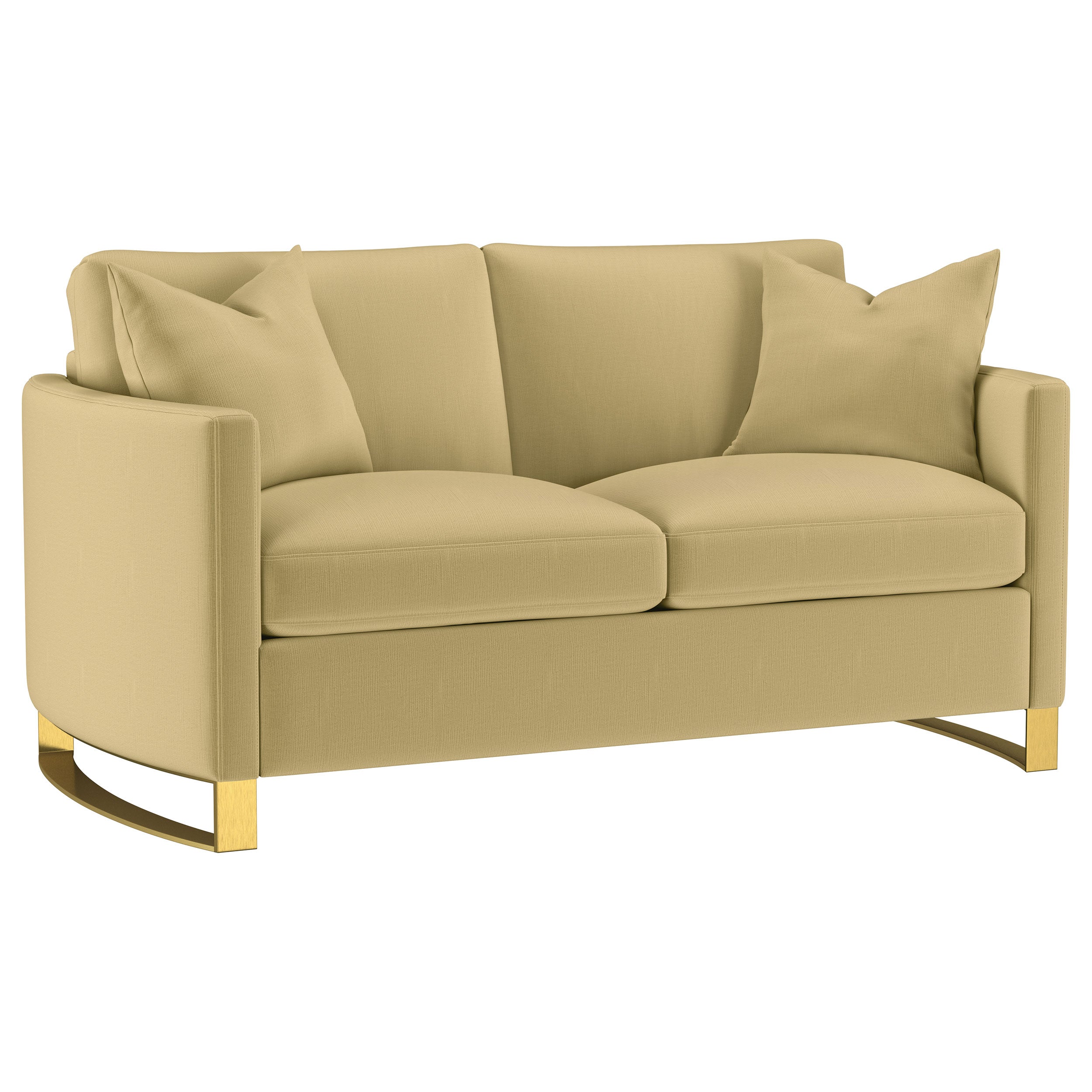 Orleans Furniture - Coaster - Corliss Upholstered Curved Track Arm Loveseat Camel - 508825