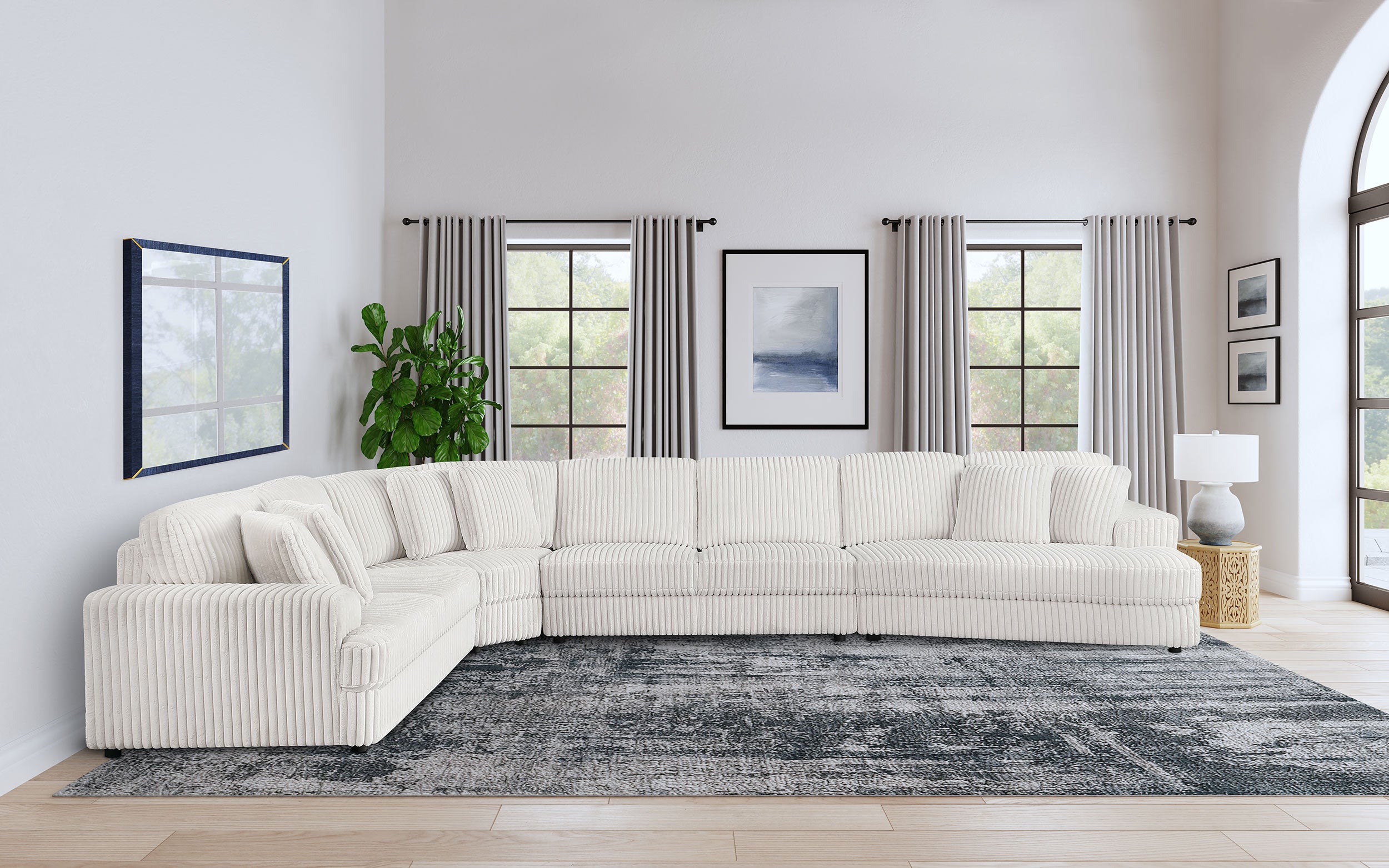 Orleans Furniture - Coaster - Emberson 4-piece Upholstered Modular Sectional Sofa Ivory - 508851-SEC
