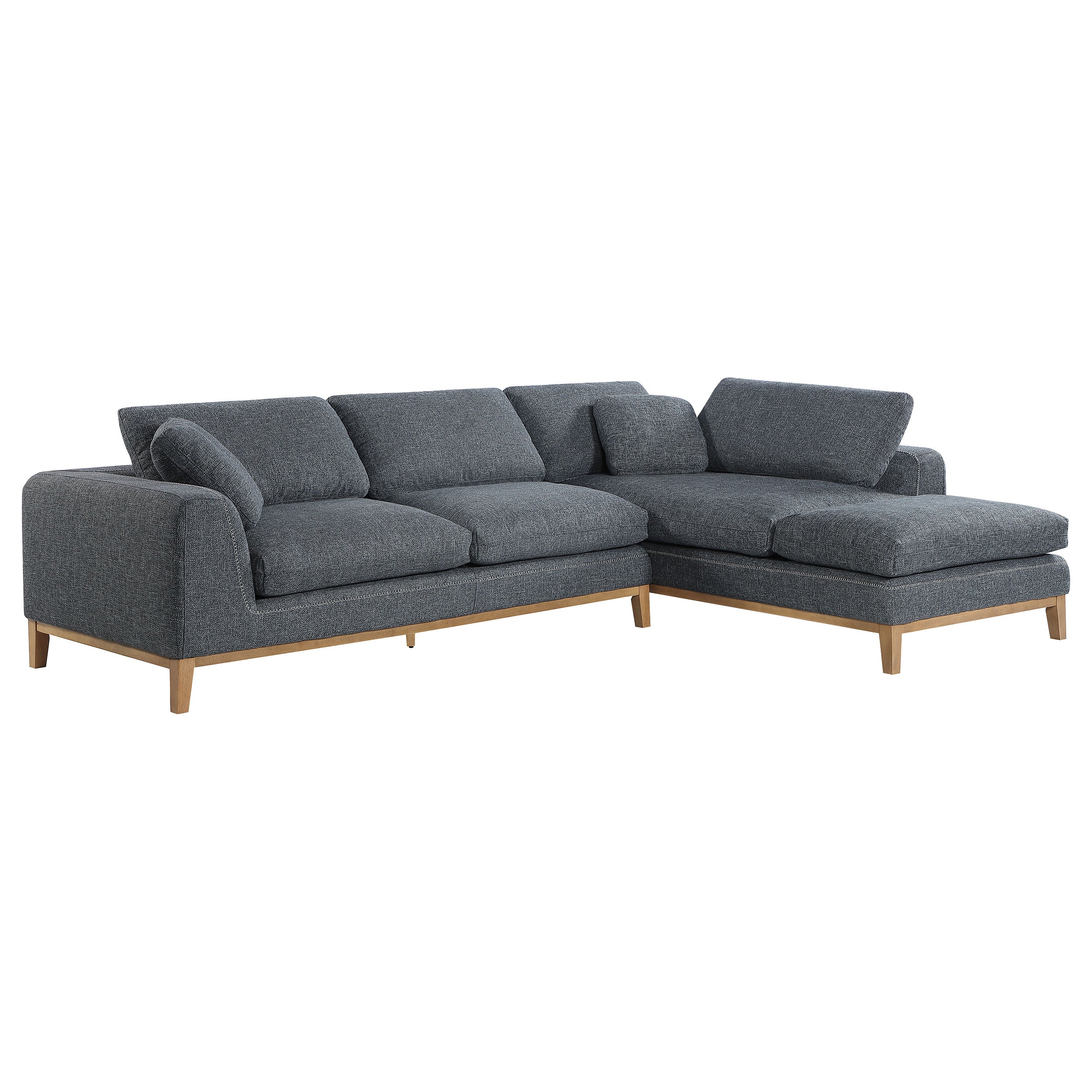 Orleans Furniture - Coaster - Persia Upholstered Track Arm Sectional Sofa Grey - 508857