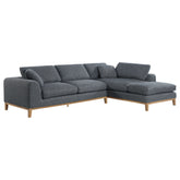 Orleans Furniture - Coaster - Persia Upholstered Track Arm Sectional Sofa Grey - 508857