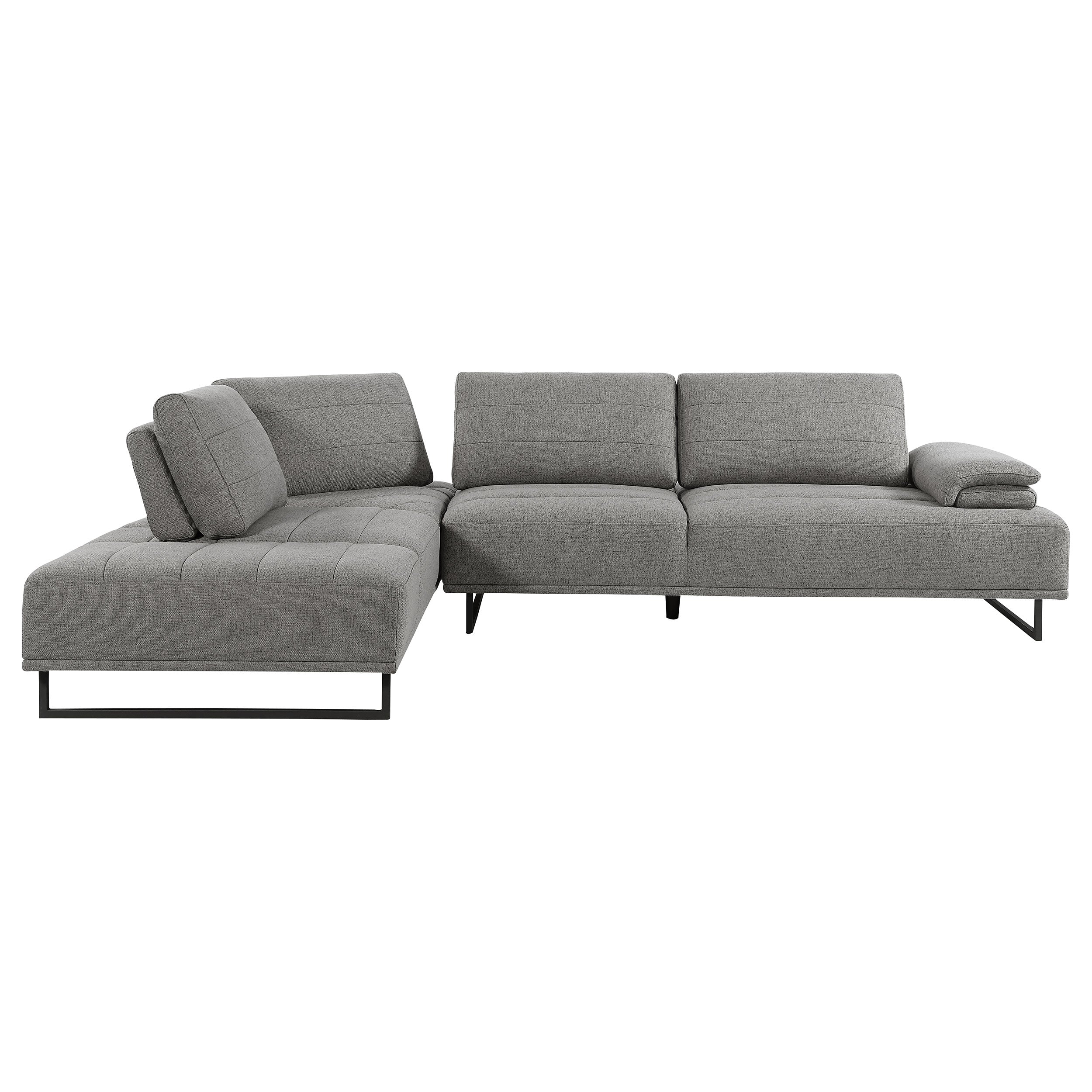 Orleans Furniture - Coaster - Arden Upholstered Sectional Sofa with Adjustable Back Taupe - 508888